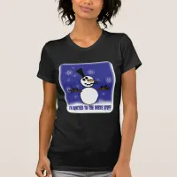 Funny Snowman Addiction Holiday Cartoon T-Shirt