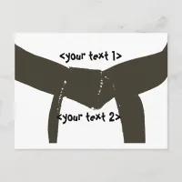 Martial Arts Brown Belt Postcard