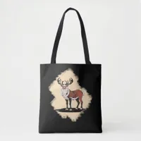 Retro Christmas Reindeer Tote Bag