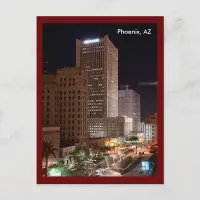 Skyscraper in Phoenix AZ at Night Postcard