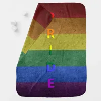 LGBT Rainbow Pride Flag Retro Style Baby Blanket