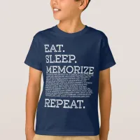 Eat Sleep Memorize Repeat Memory Master T-Shirt