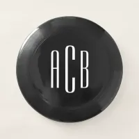 Modern White Three Letter Monogram Wham-O Frisbee