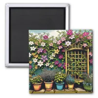 Plant and Gardening Lovers Clematis Trellis Magnet