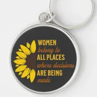 Sister Birthday Gift Feminist Sunflower Keepsake Keychain