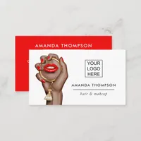 Red and Gold Glam Chic Business Card