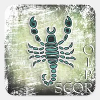 Horoscope Sign Scorpio Square Sticker