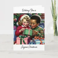 Cute Old-Fashioned Christmas and Happy New Year Card