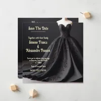 Elevate Your Bridal Theme with Black Bold Elegance Announcement