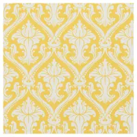 Yellow Damask Vintage Elegant Pattern Fabric