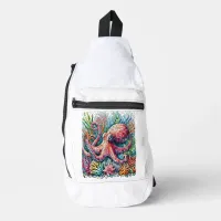 Rhythmic Octopus Jamming on Drums Sling Bag