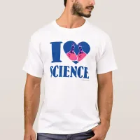 Thumbnail for I Heart Science Fun Logo Design T-Shirt