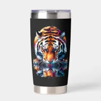 Reflection of Tiger Drinking Water  Insulated Tumbler