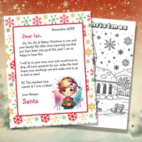 Personalized Letter from Santa and Coloring Page