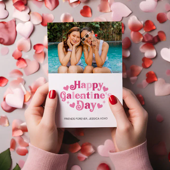 Friends Galentine's Day Photo Gift for Best Friend Holiday Card