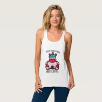 Even Unicorns Need Coffee Funny Pink Unicorn Tank Top