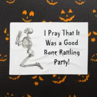 Skeleton Praying Halloween Kitchen Towel