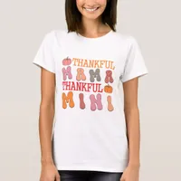 Retro Thankful Mama Thankful Mini - Fall T-Shirt