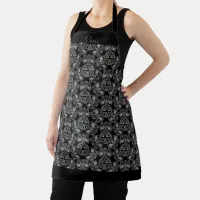 Black and White Abstract Apron