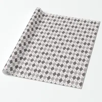 Gray and White Argyle Pattern Gift Wrap