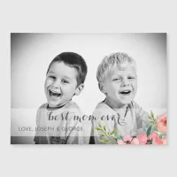 Watercolor Flowers Mothers Day Photo Card