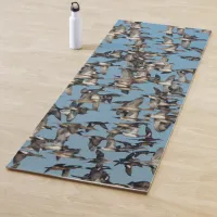 Stunning Winter Ducks in Flight Yoga Mat