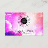 * Universe Cosmic Sacred Geometry Purple Pink Business Card