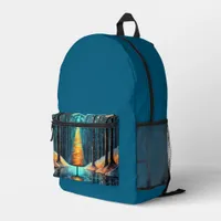 Iridescent Holiday Dream 🎄 Glowing Christmas Tree Printed Backpack