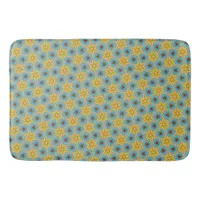 Yellow Star Abstract Bath Mat