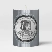 Vintage 10th Anniversary Pillar Candle