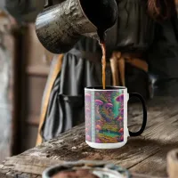 Retro Vintage Pink Mushroom 15 oz Mug