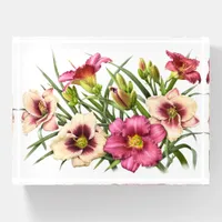 Red Daylily Bouquet Paperweight