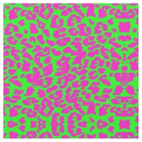 Neon Big Cat Print Fabric