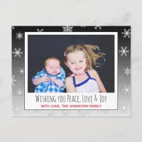 Wishing you Peace, Love & Joy Photo Christmas Card