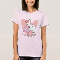 I Love My Mom Llamas T-Shirt