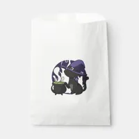 Adorable Witch Black Cat Favor Bag