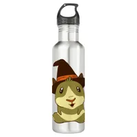 Guinea Pig Halloween Witch Stainless Steel Water Bottle