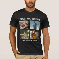 Personalized Love You Daddy Photo   T-Shirt