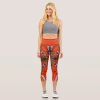 Cute Boho Capri Leggings