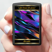 Colorful Night Holographic Waves Zippo Lighter