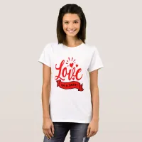 Love in a Shirt, Valentine Hearts & Love, ZFJ T-Shirt