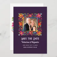 Vibrant Watercolor Mexican Fiesta Wedding Save The Date