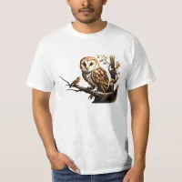 T-Shirt with Cute Barn Owl & Baby