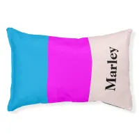 Stylish Color Block Modern Personalized Name Dog Pet Bed