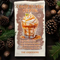 Cinnamon Roll Christmas Cocktail Recipe Custom Kitchen Towel