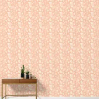 Simple Peach & White Geometric | Wallpaper