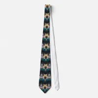 German Shepherd Mirrored Distortion Funny Neck Tie