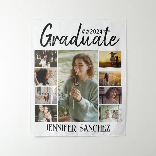 Graduation Party 9 Photo Collage Backdrop Custom