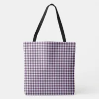 Purple Plaid Tote Bag