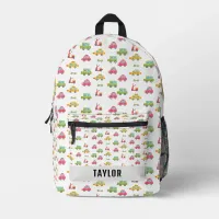 Transportation City Cars & Trucks Boy Printed Backpack